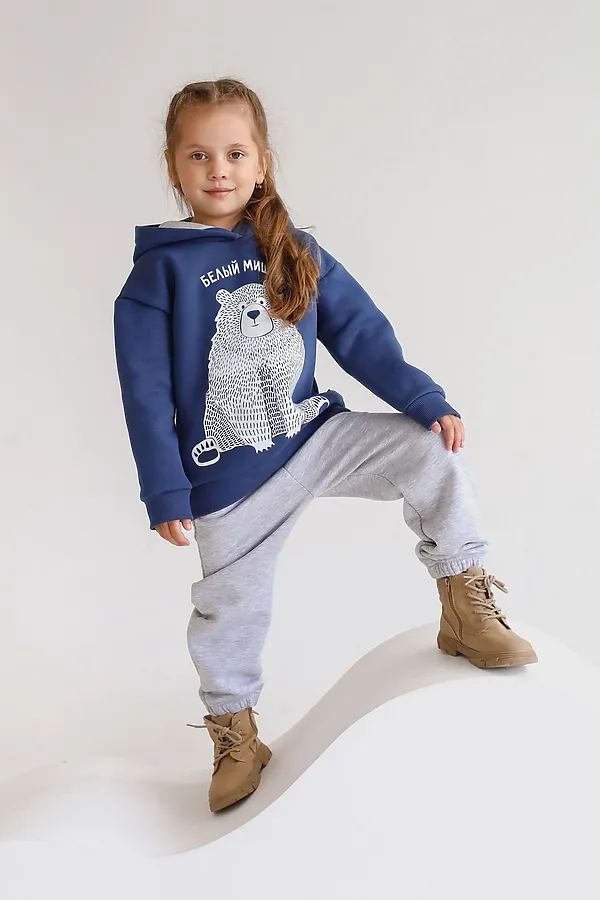 Худи с мишкой нэви MINIDINO, нэви - фото 2