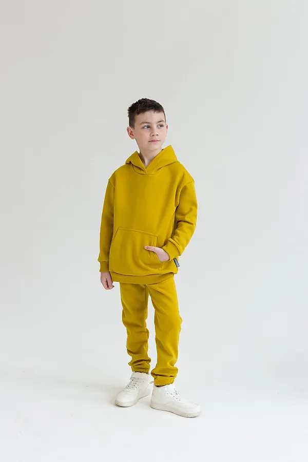 Худи утепленное Soft горчица MINIDINO, горчица - фото 2