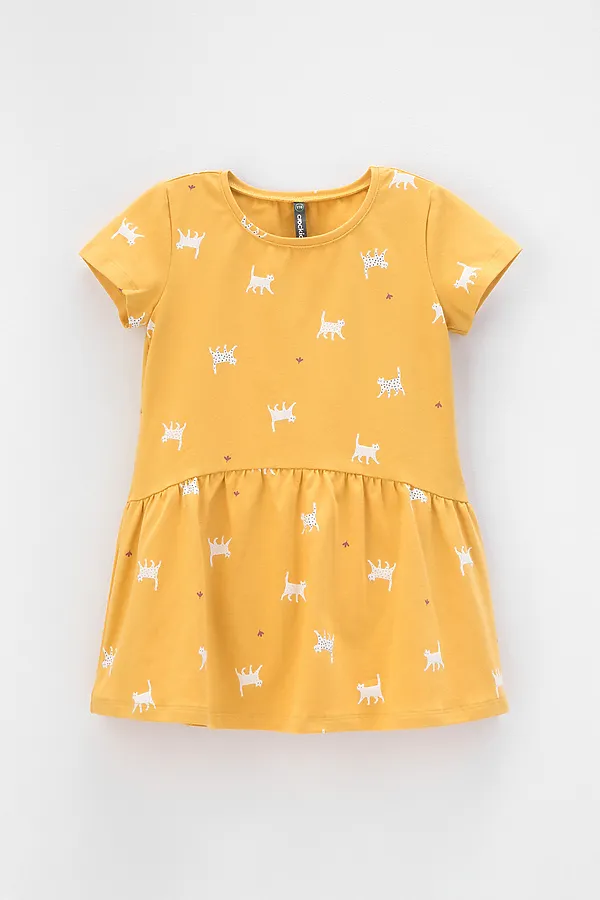 Туника  CROCKID, янтарное золото,кошечки к431 - фото 2