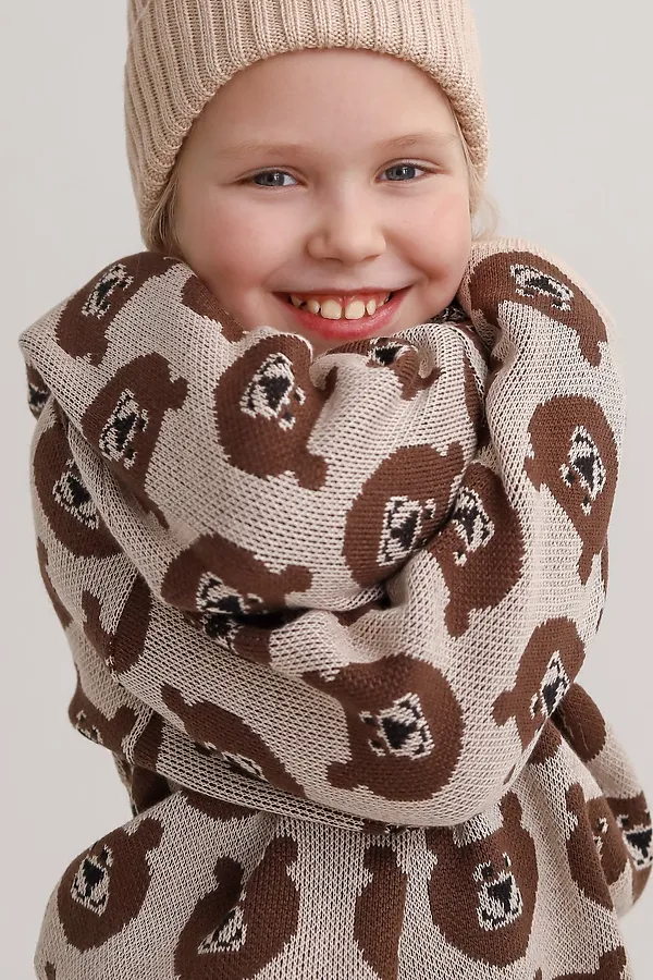 Джемпер Мишка бежевый MINIDINO, бежевый - фото 2