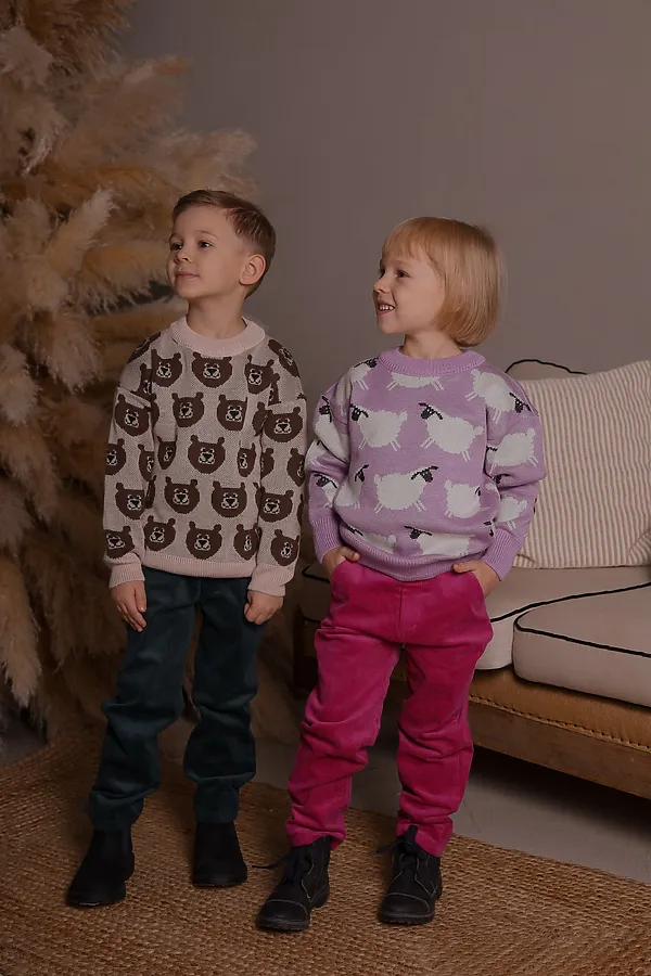 Джемпер Мишка бежевый MINIDINO, бежевый - фото 2