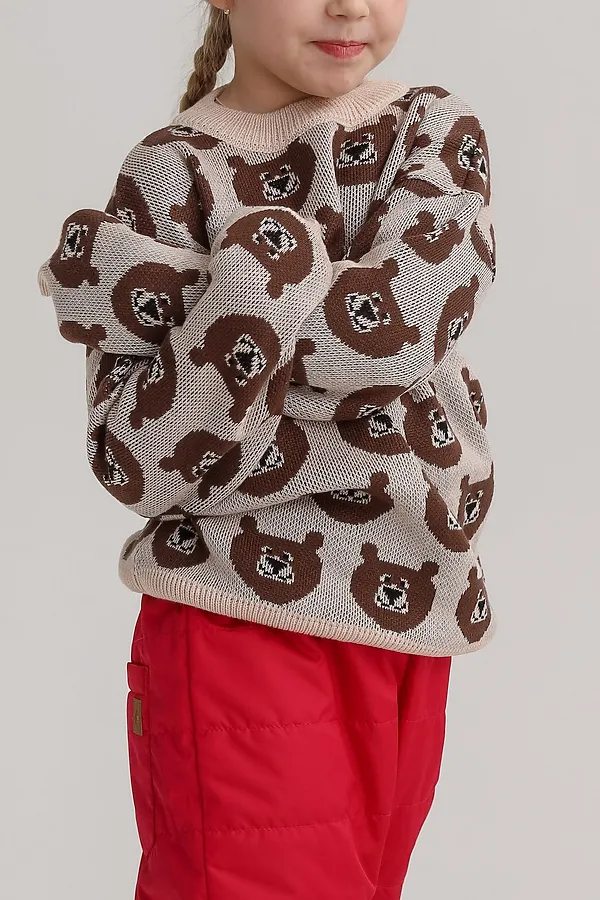 Джемпер Мишка бежевый MINIDINO, бежевый - фото 2