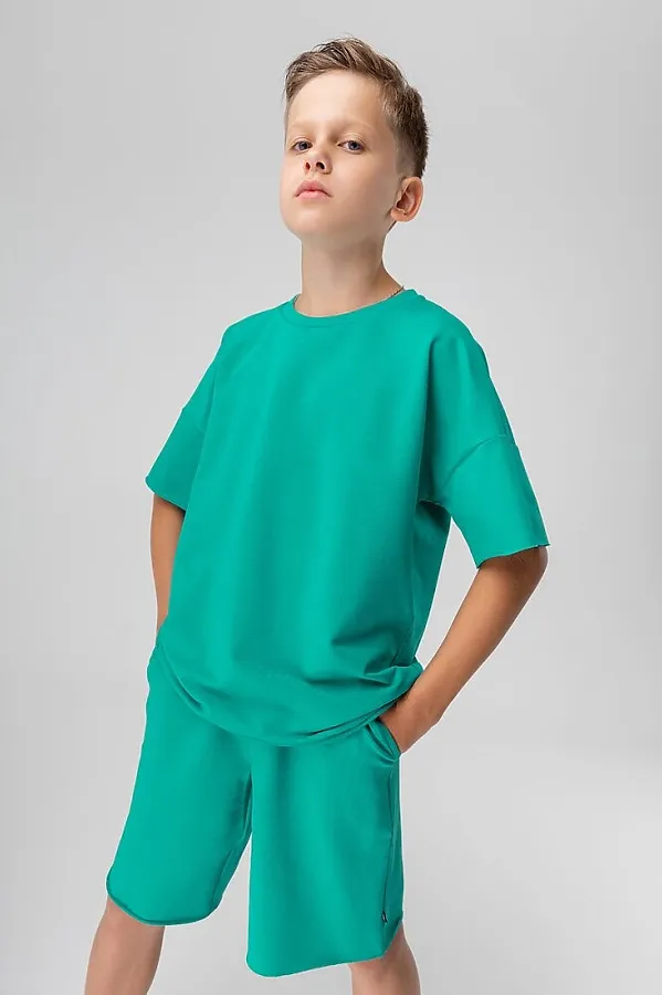 Костюм (Футболка+Шорты) BODO, изумрудный - фото 2