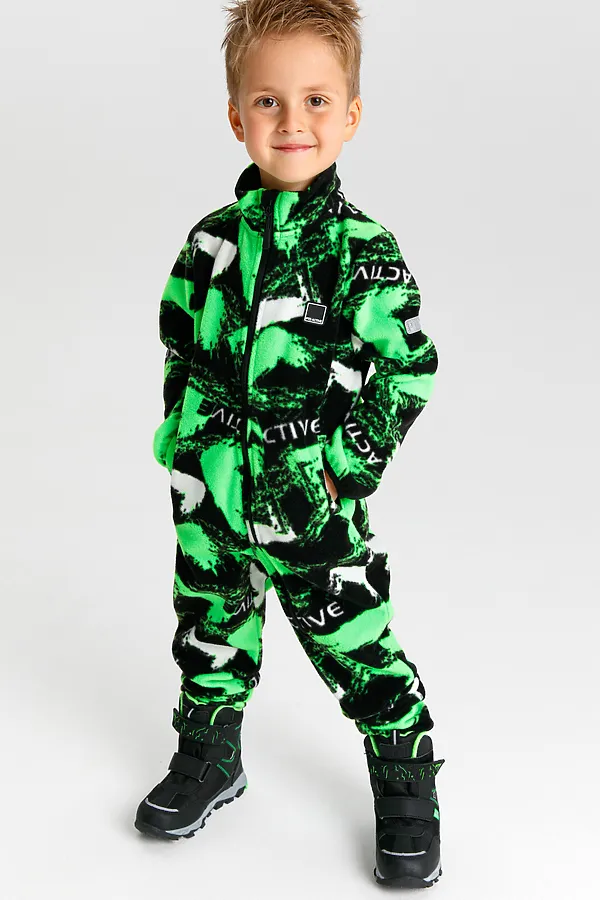 Комбинезон PLAYTODAY, светло-зеленый,черный,белый - фото 2