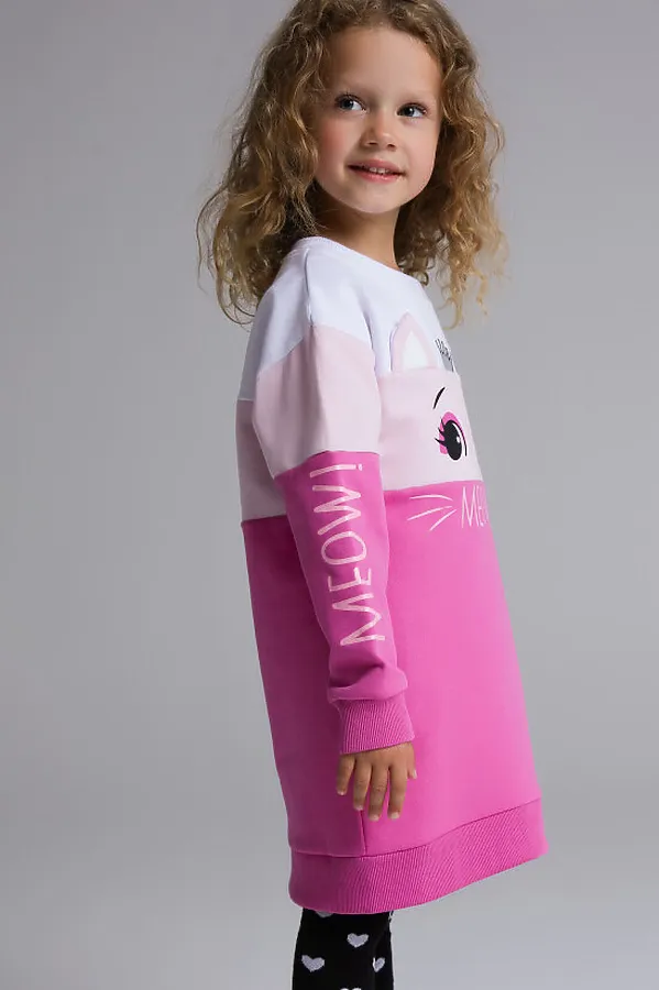 Платье PLAYTODAY, белый,светло-розовый,розовый - фото 2