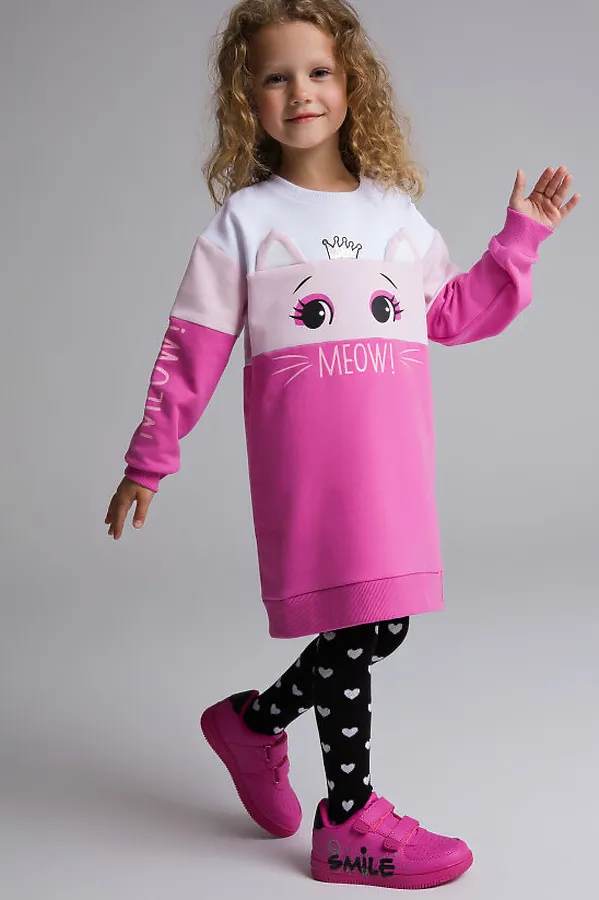 Платье PLAYTODAY, белый,светло-розовый,розовый - фото 2