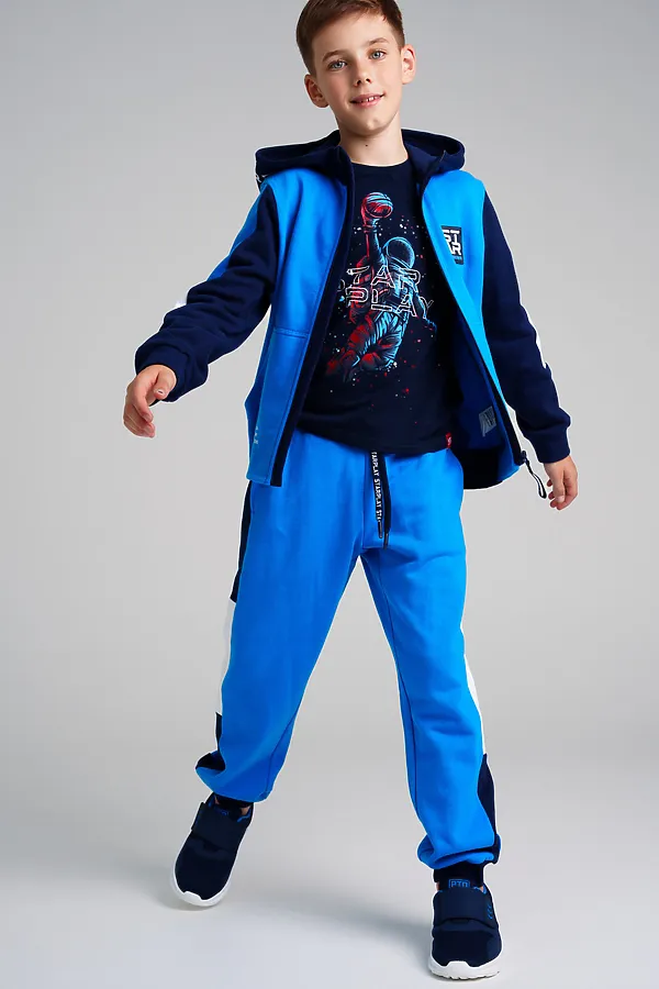 Лонгслив PLAYTODAY, тёмно-синий - фото 2