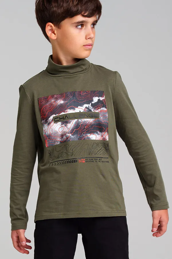 Водолазка  PLAYTODAY, хаки,цветной - фото 2