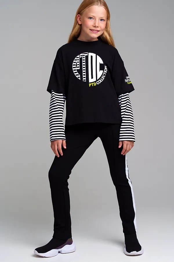 Брюки PLAYTODAY, черный,белый - фото 2