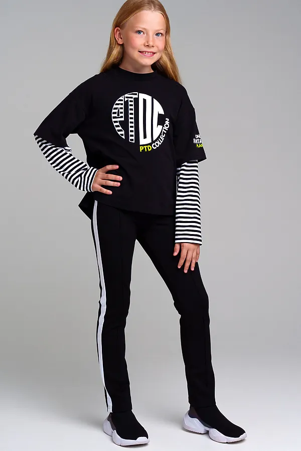 Брюки PLAYTODAY, черный,белый - фото 2