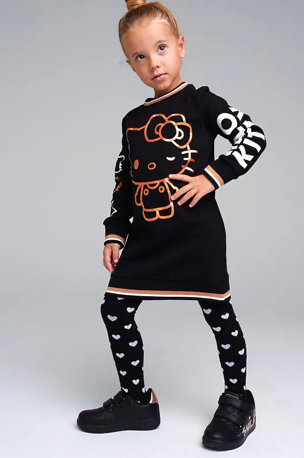 Платье PLAYTODAY, черный,белый,золотистый - фото 2