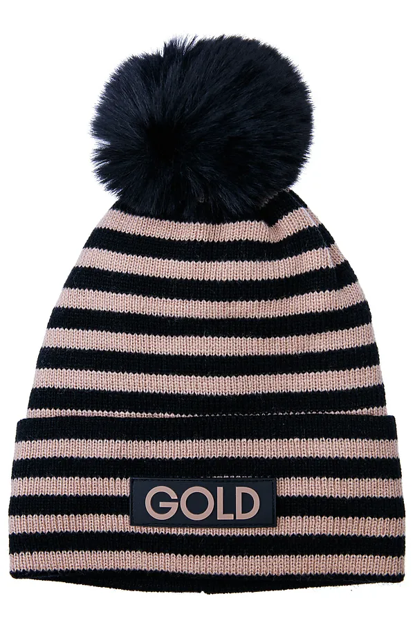 Шапка PLAYTODAY, черный,бежевый - фото 2