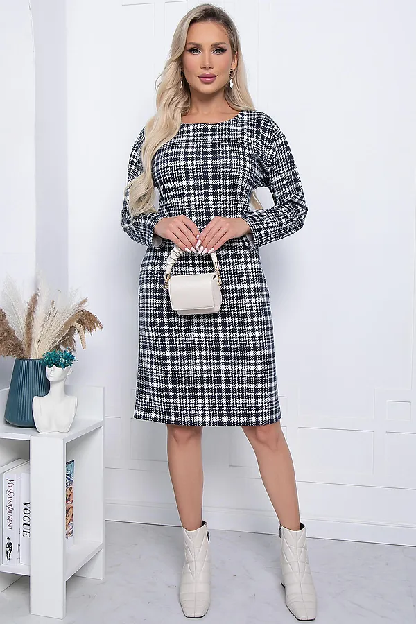 Платье "Амира" LADY TAIGA, клетка - фото 2