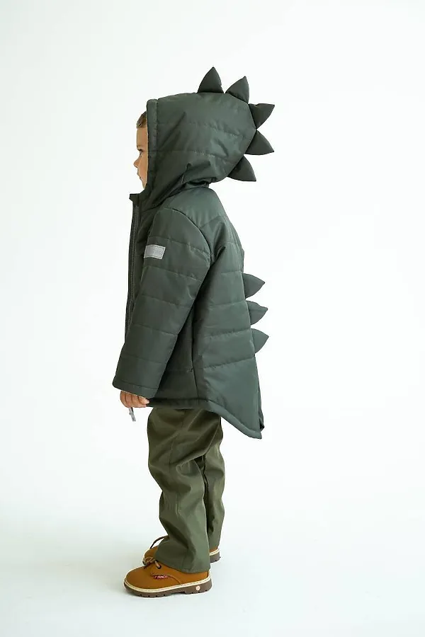 Куртка Дино демисезон хаки MINIDINO, хаки - фото 2