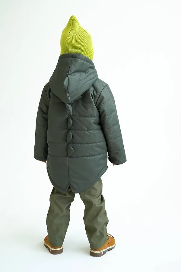 Куртка Дино демисезон хаки MINIDINO, хаки - фото 2