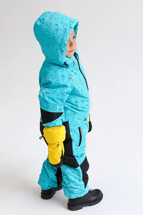 Комбинезон Super зима монстры аквамарин MINIDINO, монстры аквамарин - фото 2