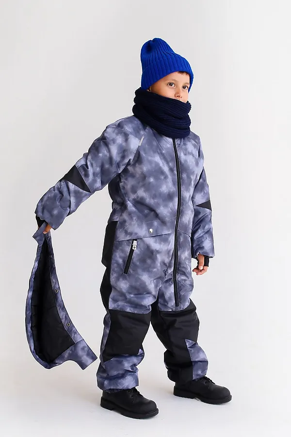 Комбинезон Super зима пиксель грей MINIDINO, пиксель грей - фото 2