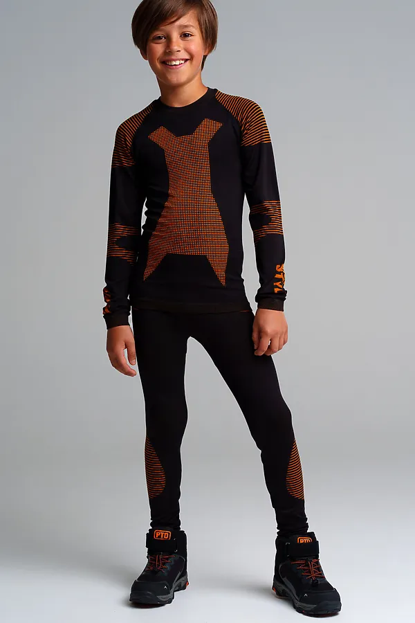 Ботинки PLAYTODAY, черный,оранжевый - фото 2