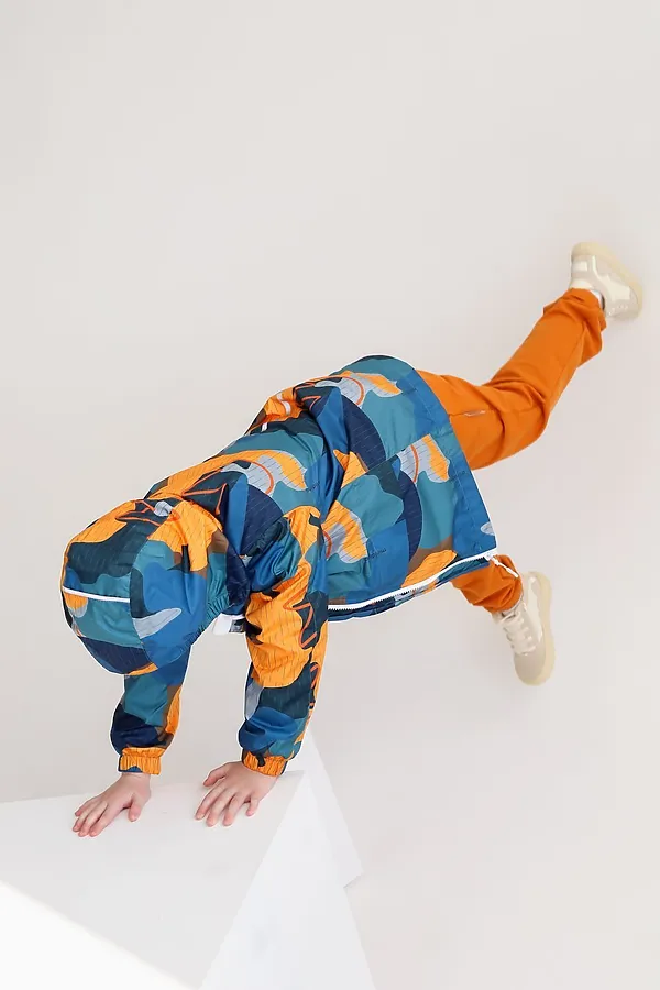 Ветровка Сетка принт деним MINIDINO, принт деним - фото 2