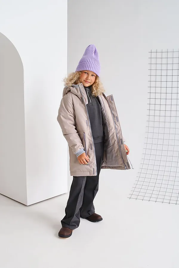 Парка 2022 демисезон латте MINIDINO, латте - фото 2