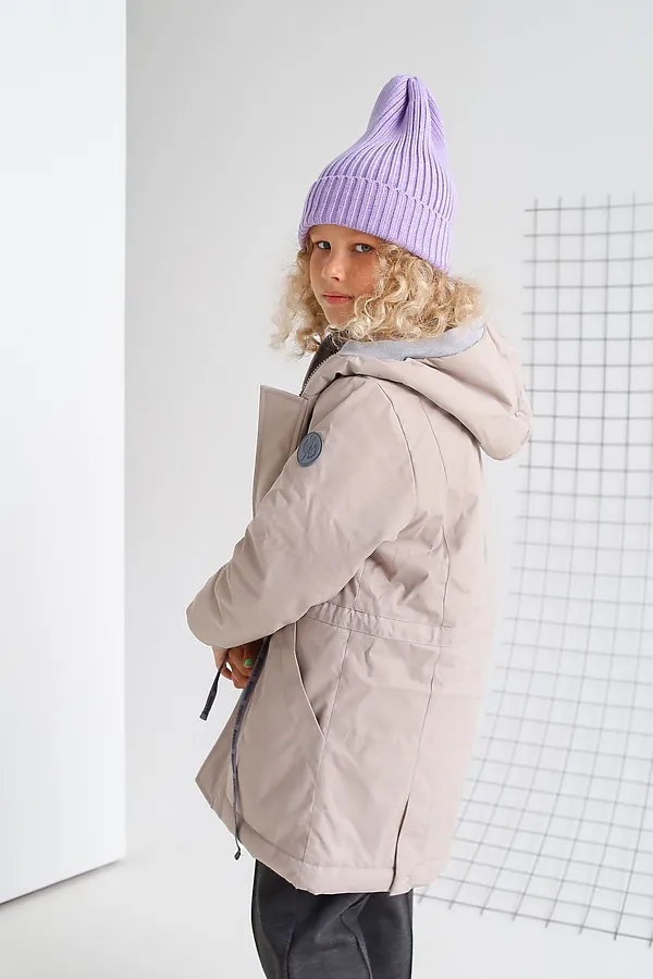 Парка 2022 демисезон латте MINIDINO, латте - фото 2