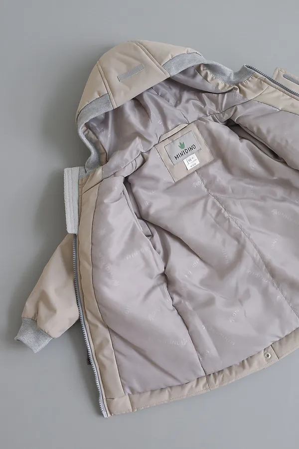 Парка 2022 демисезон латте MINIDINO, латте - фото 2