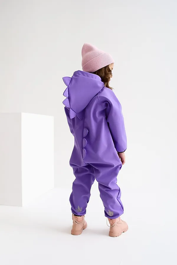 Комбинезон Дино софтшелл лаванда MINIDINO, лаванда - фото 2