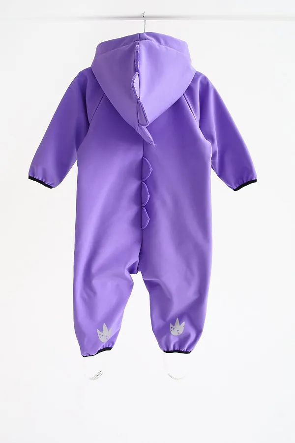Комбинезон Дино софтшелл лаванда MINIDINO, лаванда - фото 2