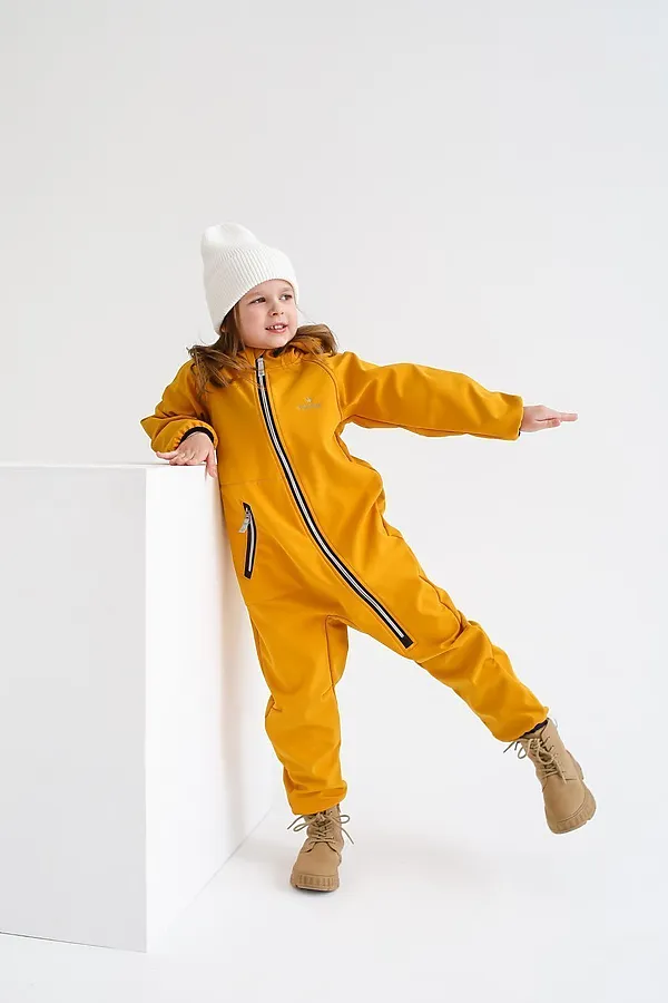 Комбинезон Дино софтшелл горчица MINIDINO, горчица - фото 2