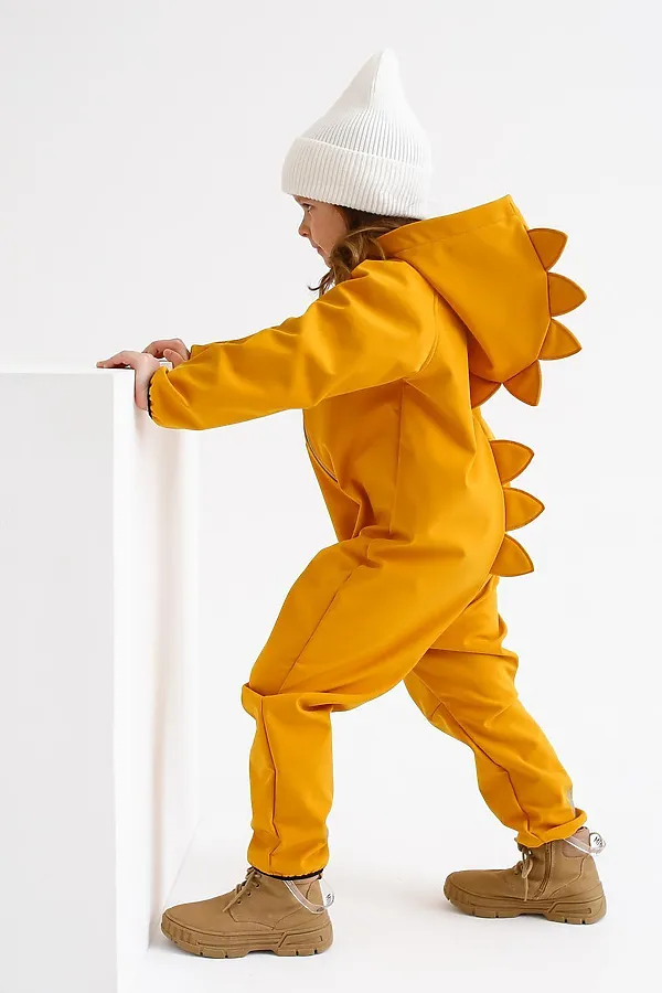 Комбинезон Дино софтшелл горчица MINIDINO, горчица - фото 2