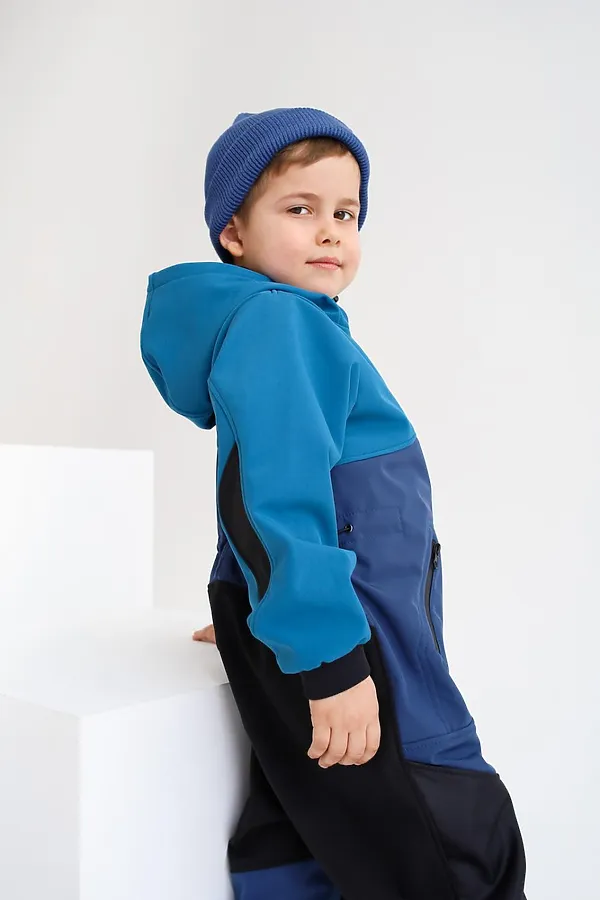 Комбинезон софтшелл Циклон океан MINIDINO, циклон океан - фото 2