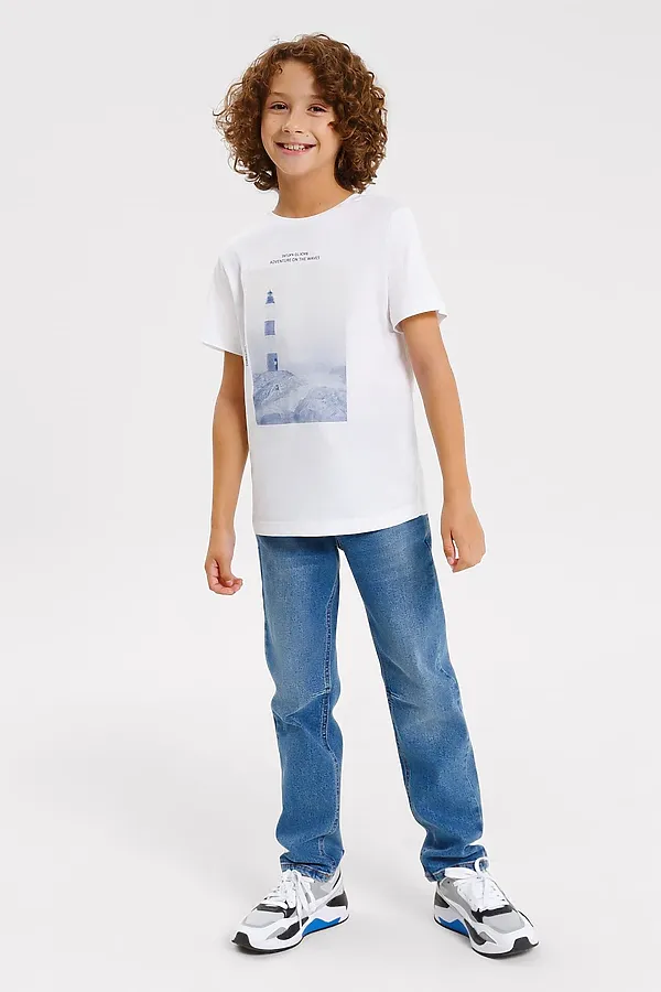 Футболка  MARK FORMELLE, белый +печать1 - фото 2