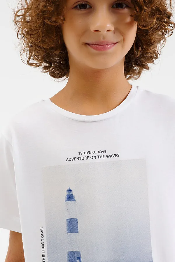 Футболка  MARK FORMELLE, белый +печать1 - фото 2