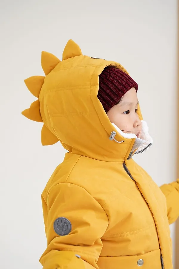 Куртка Дино зима 2.0 горчица  MINIDINO, горчица - фото 2