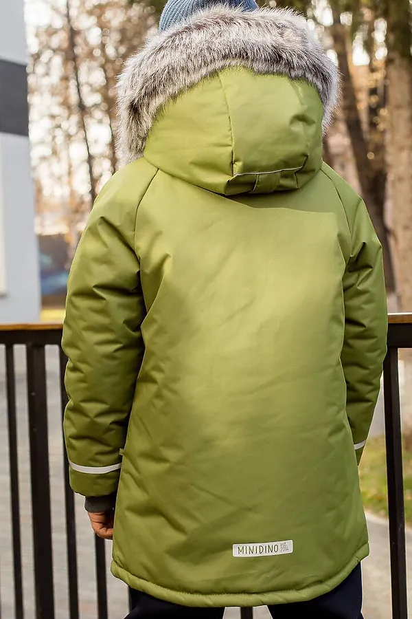 Куртка-парка Super грин MINIDINO, грин - фото 2