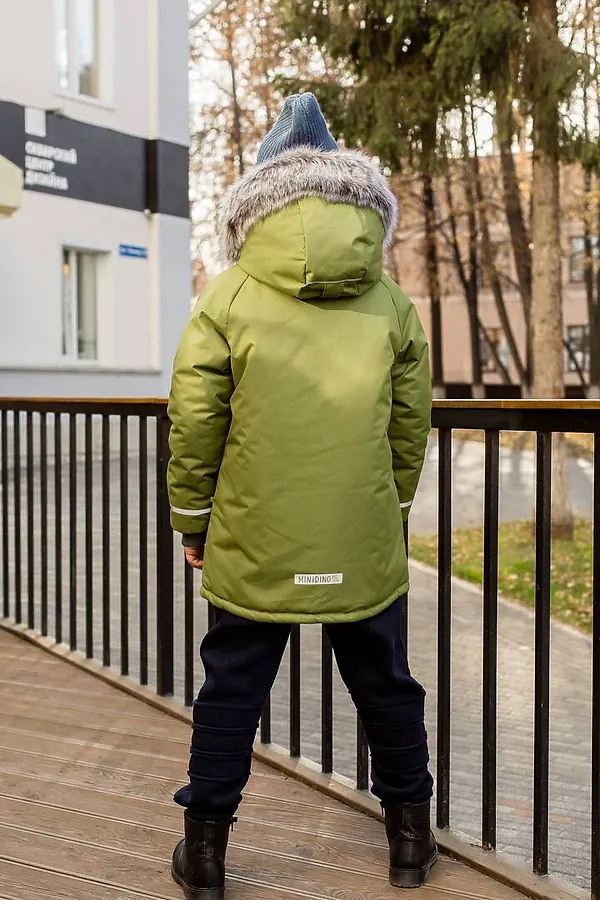 Куртка-парка Super грин MINIDINO, грин - фото 2