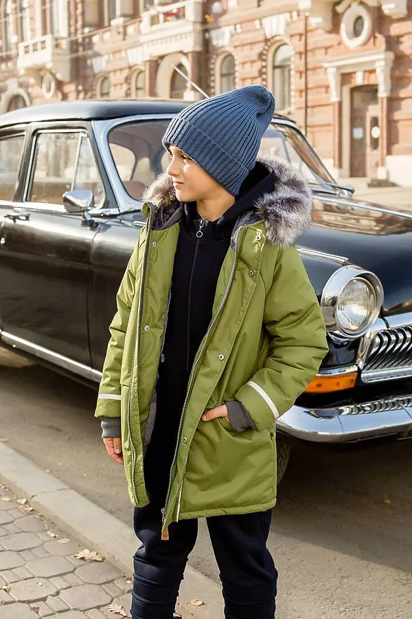 Куртка-парка Super грин MINIDINO, грин - фото 2