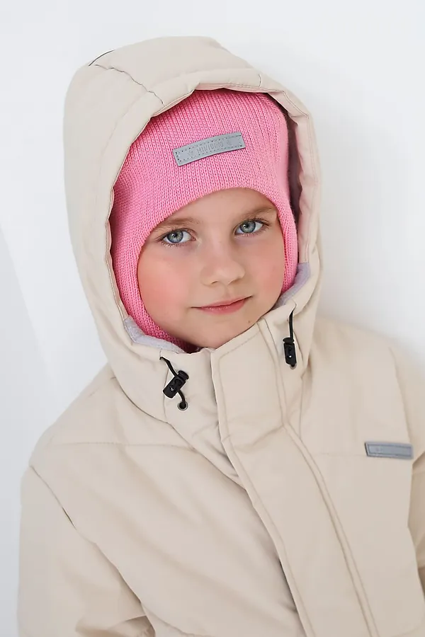 Куртка Асимметрия зима крем MINIDINO, крем - фото 2