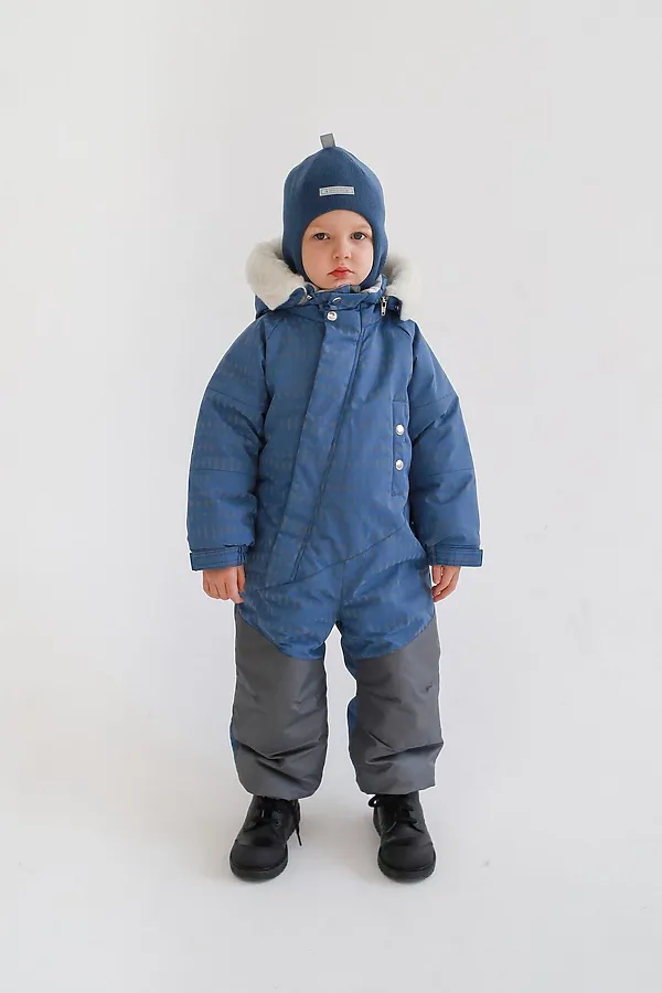 Комбинезон Космос зима деним MINIDINO, деним - фото 2
