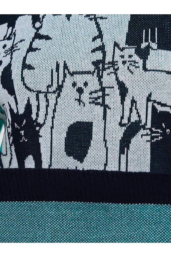 Джемпер VAY, белый/т.синий/яркая бирюза/неон - фото 2