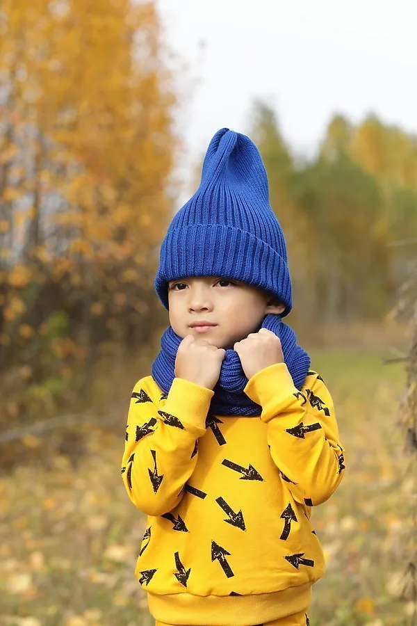 Снуд полушерсть василек MINIDINO, василек - фото 2