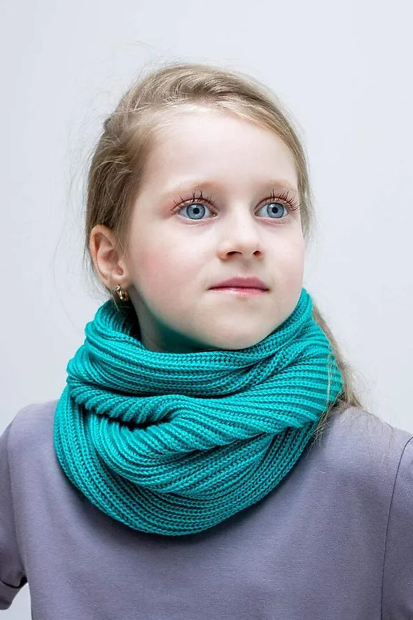 Снуд полушерсть мята MINIDINO, мята - фото 2