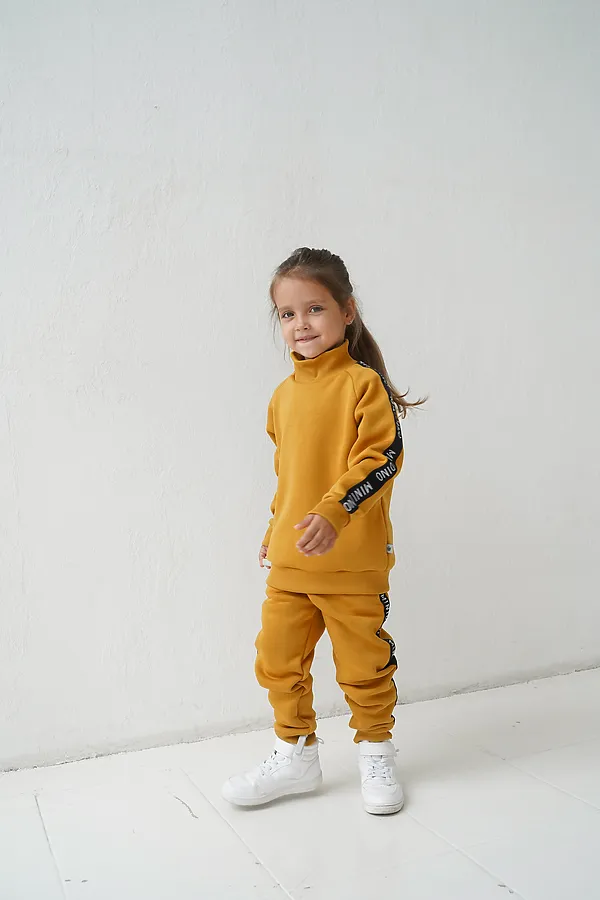 Комплект Лампасы футер горчица MINIDINO, горчица - фото 2