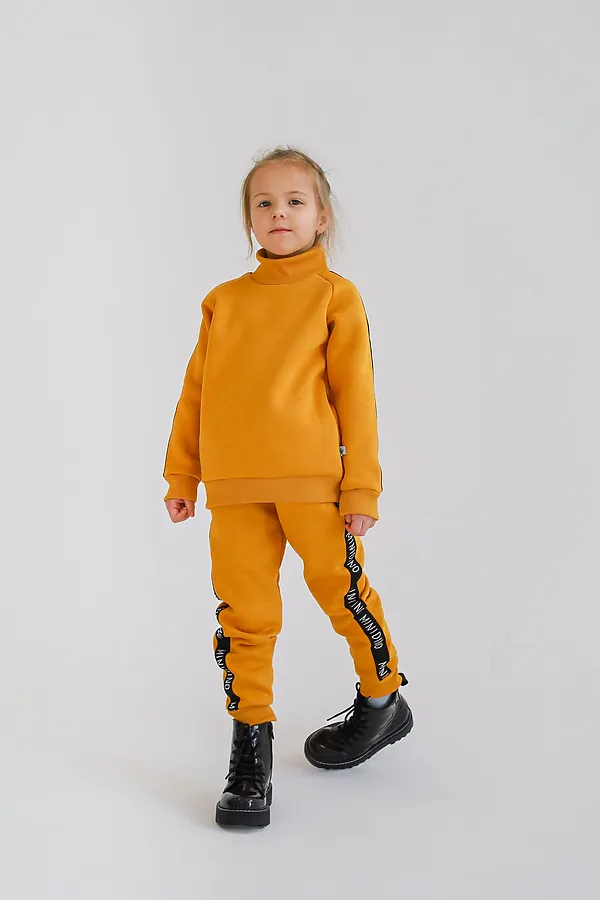 Комплект Лампасы футер горчица MINIDINO, горчица - фото 2