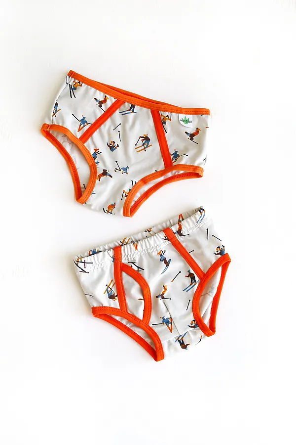 Трусы Ретро (дев) принт лыжник MINIDINO, принт лыжник - фото 2