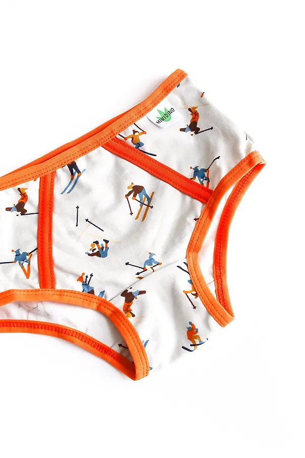 Трусы Ретро (дев) принт лыжник MINIDINO, принт лыжник - фото 2