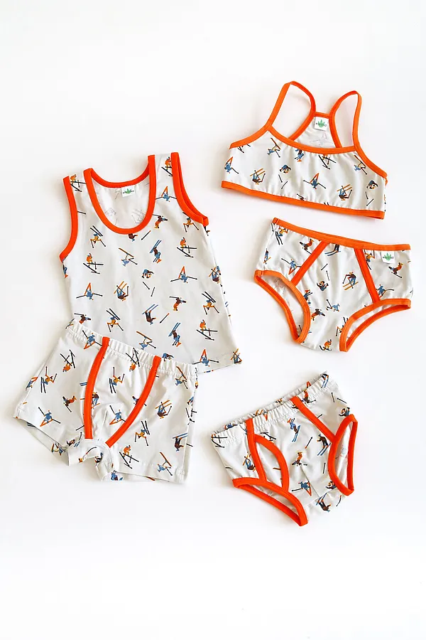 Трусы Ретро (дев) принт лыжник MINIDINO, принт лыжник - фото 2