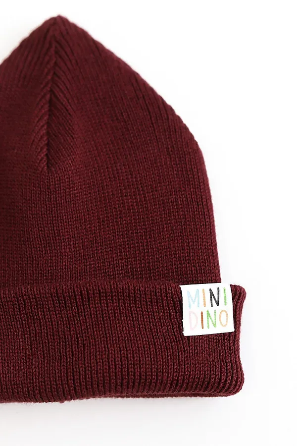Шапка Капля бордо MINIDINO, бордо - фото 2