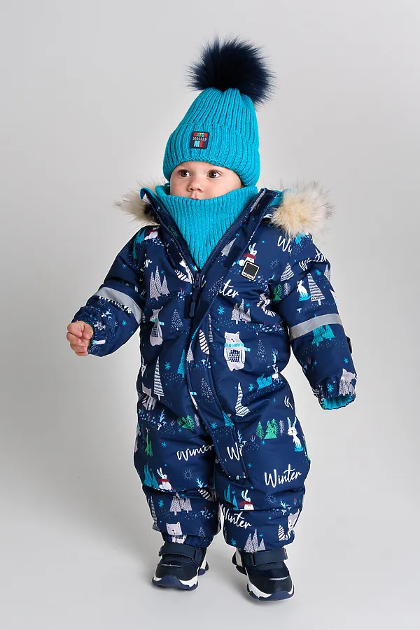 Комплект (шапка, снуд) PLAYTODAY, голубой - фото 2