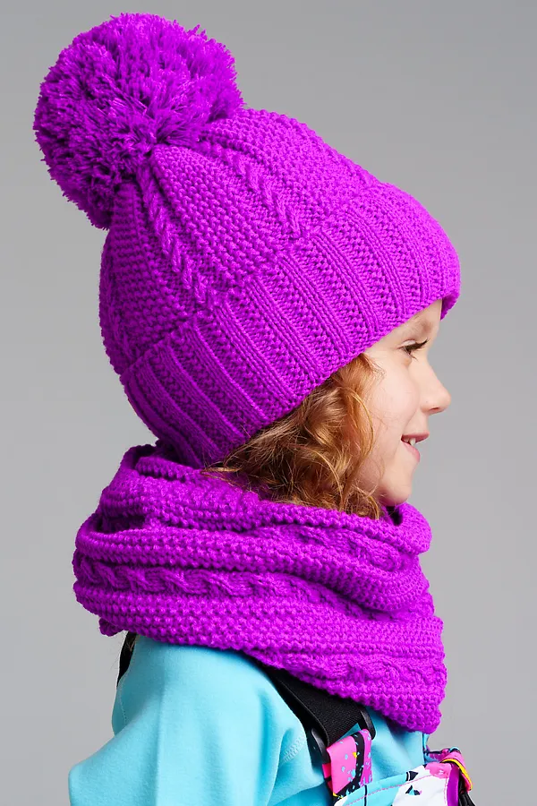 Комплект (шапка, снуд) PLAYTODAY, малиновый - фото 2